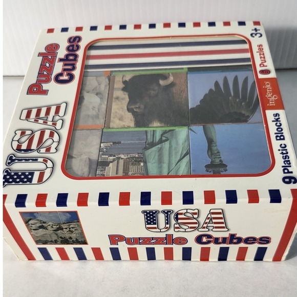 Ingenio USA Puzzle Cubes 9 Plastic Blocks 6 Puzzles Ages 3+ - Picture 6 of 6